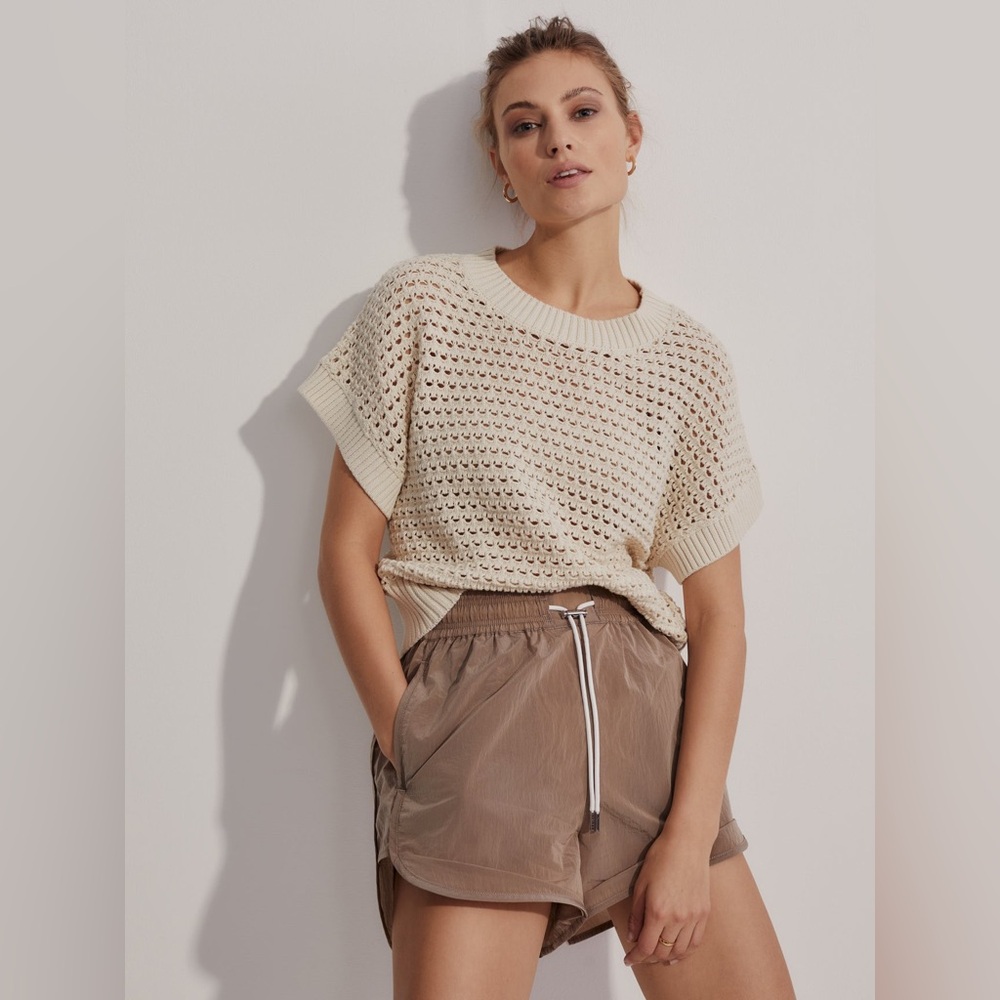 Varley Beige and Brown Athletic Shorts